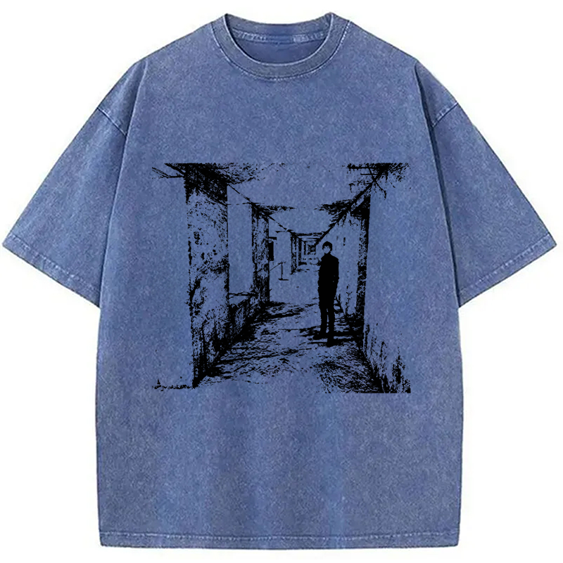 Modecanvas Nihei Blame! Pixel Art Washed T-Shirt