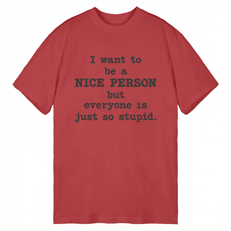 Modecanvas I Want To Be A Nice Person DTG Printing Classic T-Shirt