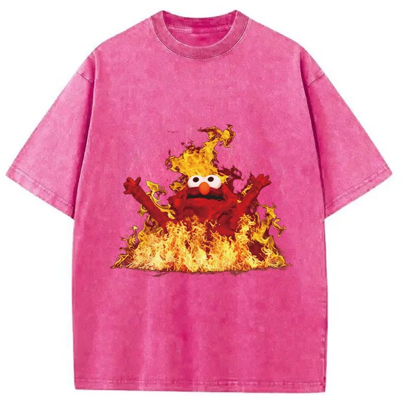 Modecanvas Hellmo Rise Meme DTG Printing Washed T-Shirt