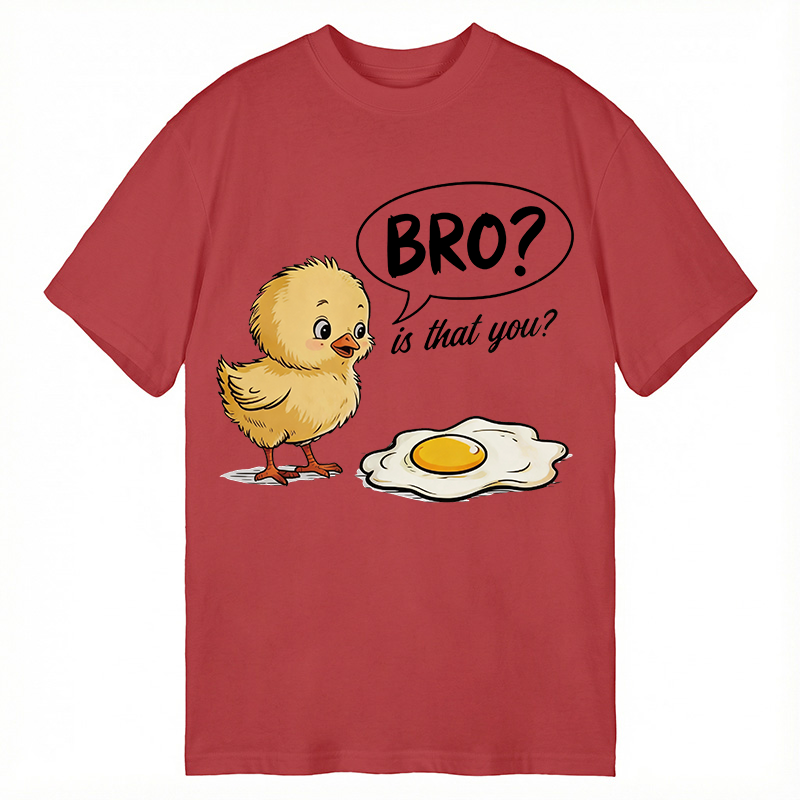 Modecanvas Funny Chick And Egg DTG Printing Classic T-Shirt-modecanvas