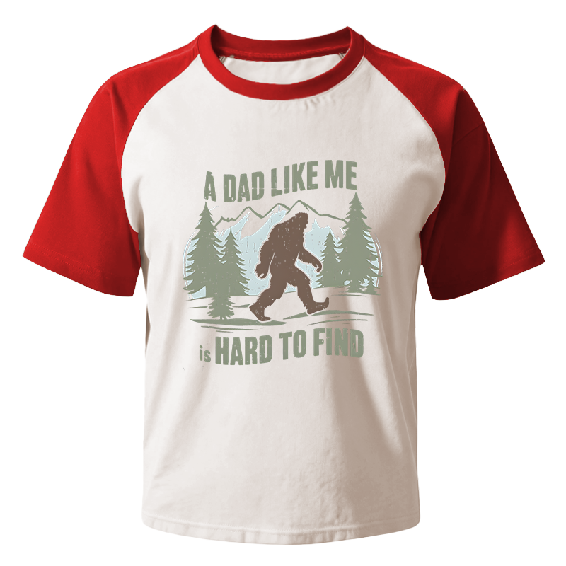 Modecanvas Bigfoot Funny Camping Dad Raglan T-Shirt