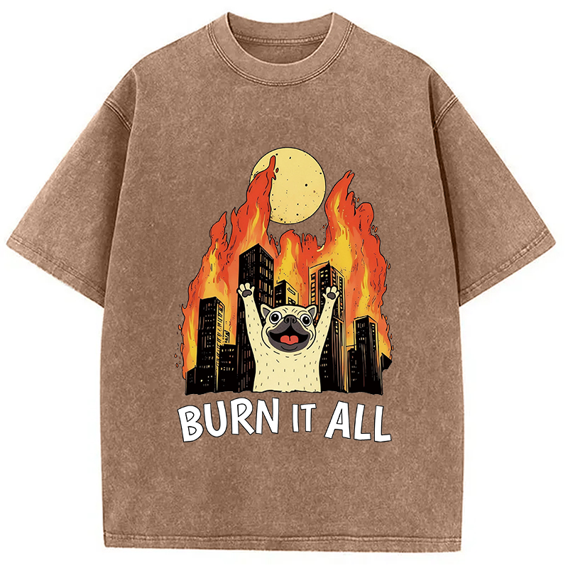 Modecanvas Burn It All DTG Printing Washed T-Shirt