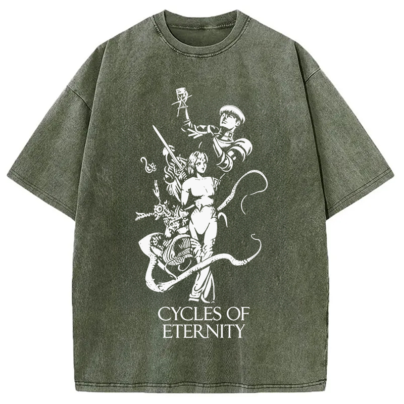 Modecanvas Cycles of Eternity DTG Printing Washed T-Shirt