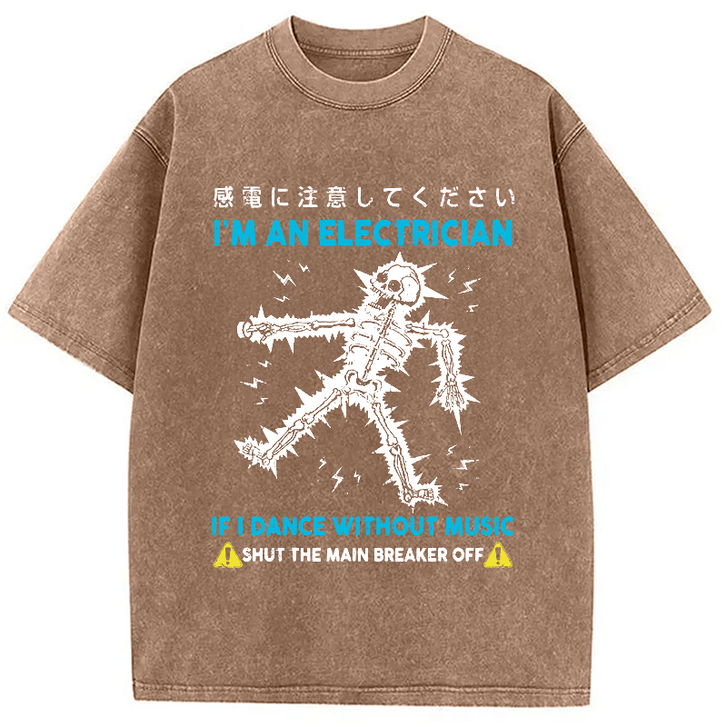 Modecanvas Dancing Electrician Washed T-Shirt