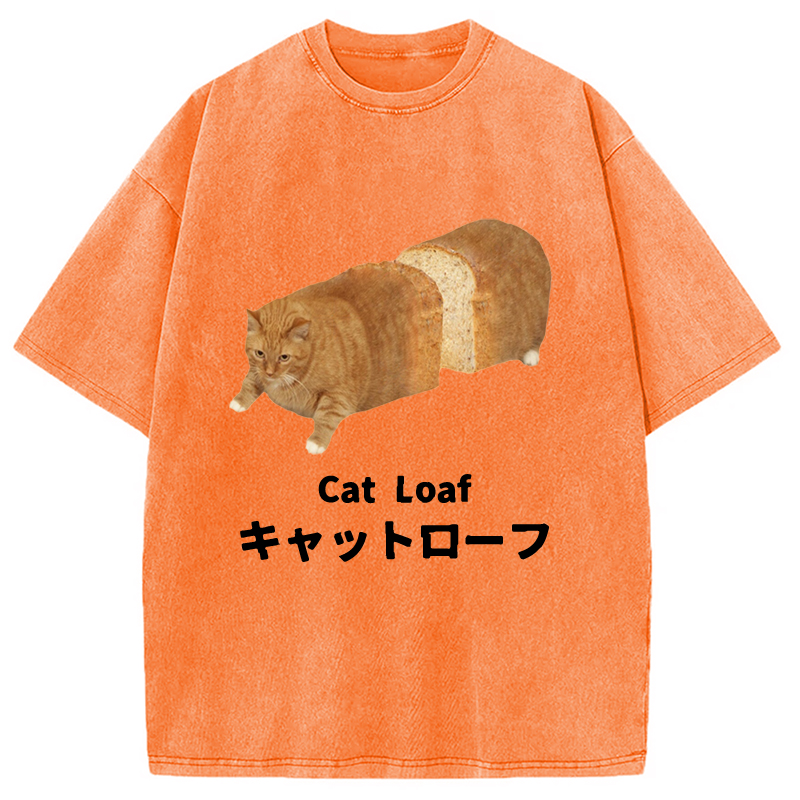 Modecanvas Cat Loaf Washed T-Shirt