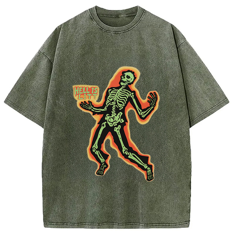 Modecanvas HELL IS LIT Washed T-Shirt