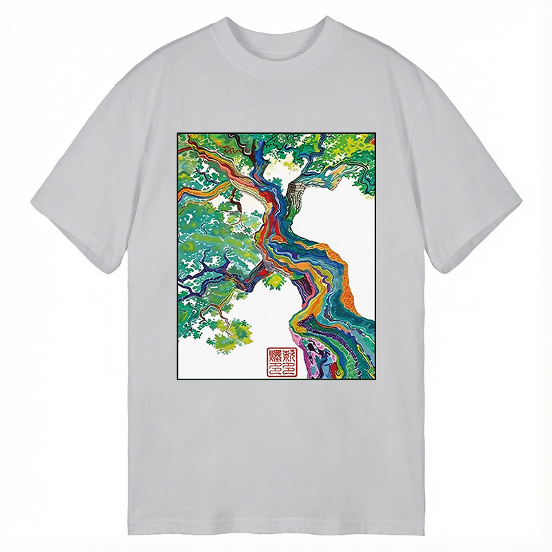 Modecanvas Colorful Magic Tree DTG Printing Classic T-Shirt-modecanvas