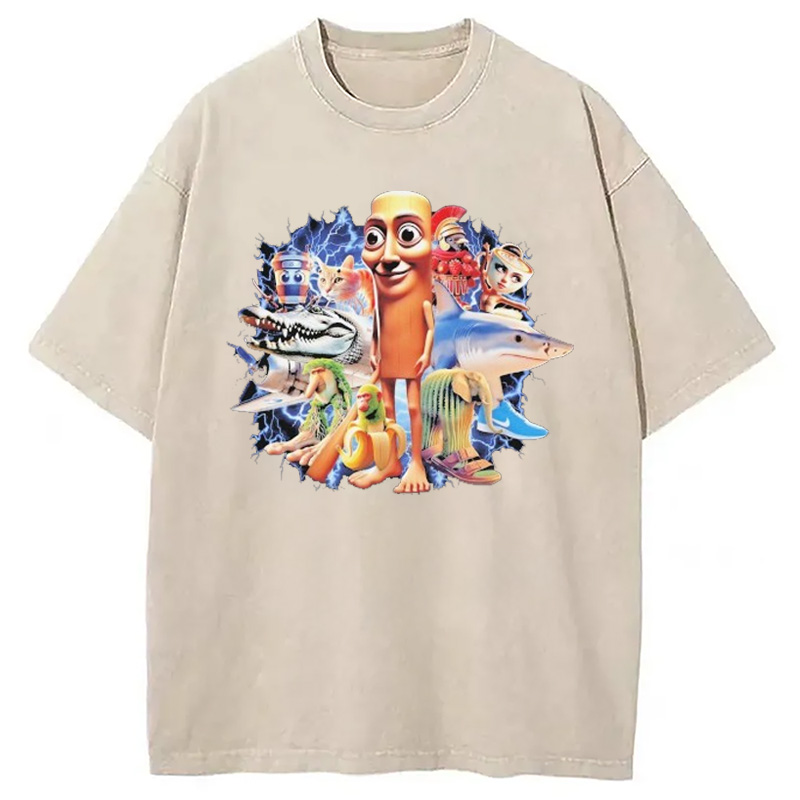 Modecanvas Tung Tung Tung Washed T-Shirt