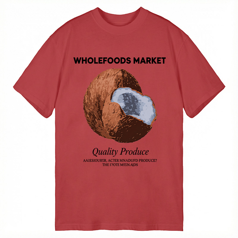 Modecanvas Coconut Print DTG Printing Classic T-Shirt-modecanvas