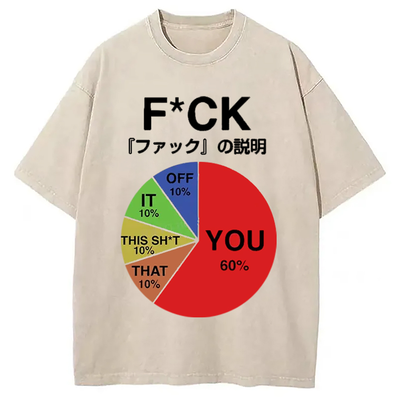 Modecanvas Proportion Of Main Word Combination Washed T-Shirt