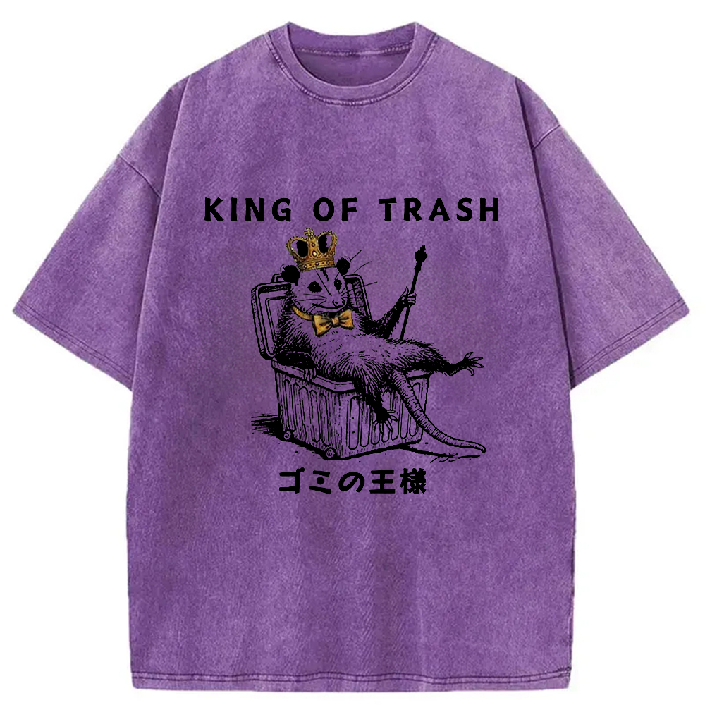 Modecanvas King Of Trash Washed T-Shirt-modecanvas