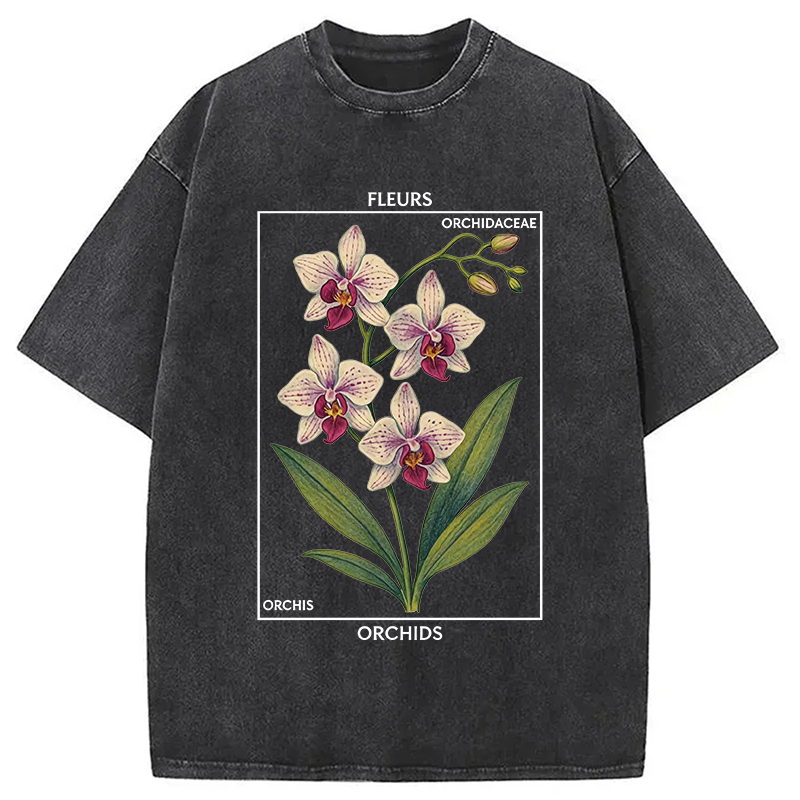Modecanvas Vintage Orchid DTG Printing Washed T-Shirt