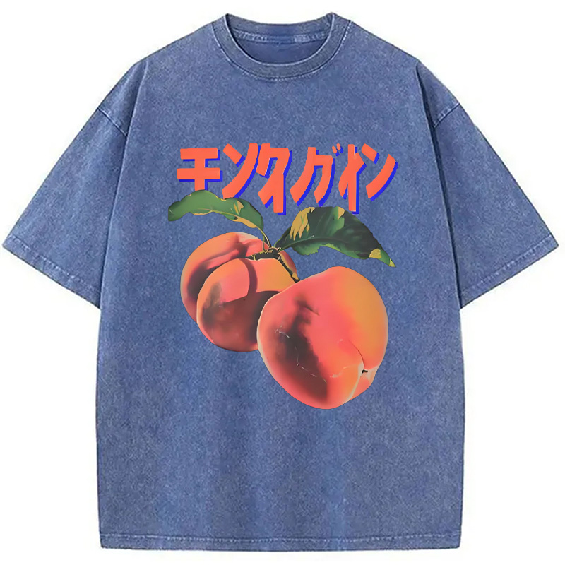Modecanvas Retro Peach Japanese Washed T-Shirt