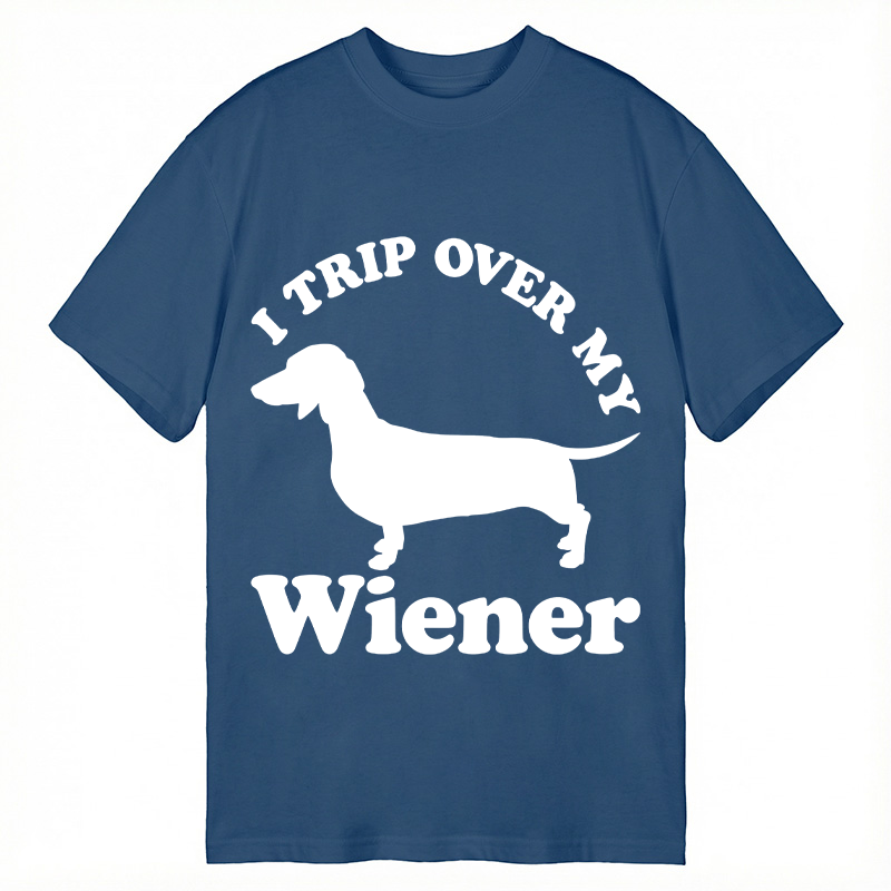 Modecanvas I Trip Over My Wiener DTG Printing Classic T-Shirt-modecanvas