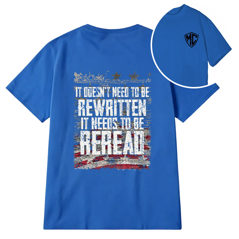Modecanvas REREAD, Not Rewritten DTG Printing Back Classic T-Shirt