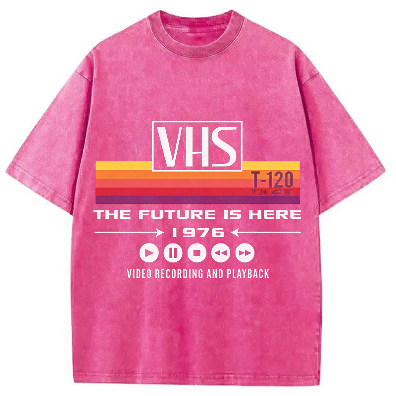 Modecanvas VHS Vintage Washed T-Shirt-modecanvas