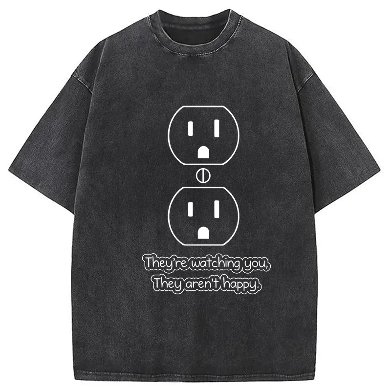 Modecanvas Sad Socket DTG Printing Washed T-Shirt