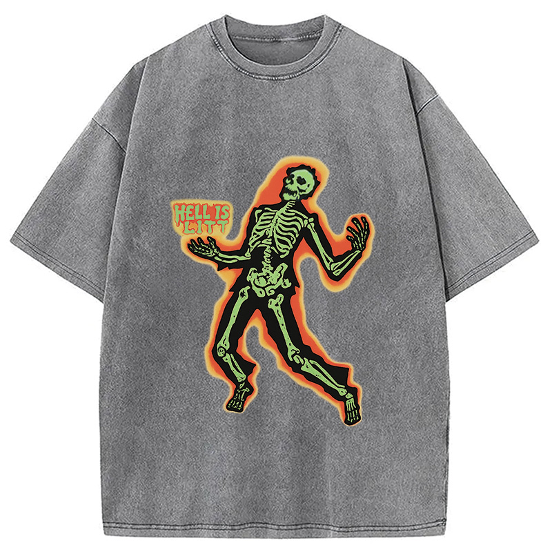 Modecanvas HELL IS LIT Washed T-Shirt