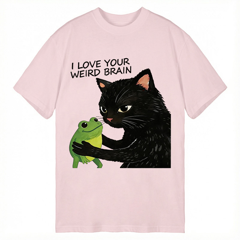 Modecanvas Cat Eats Frog DTG Printing Classic T-Shirt-modecanvas