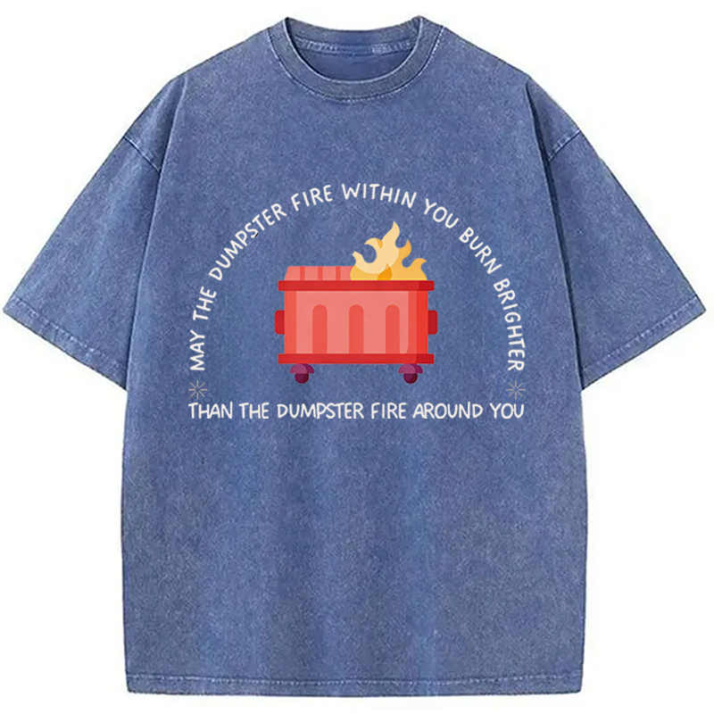 Modecanvas Burn Brighter Funny DTG Printing Washed T-Shirt