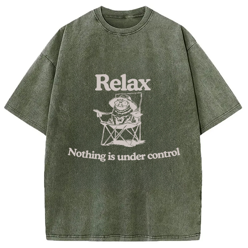 Modecanvas Chill Pug Vintage Washed T-Shirt