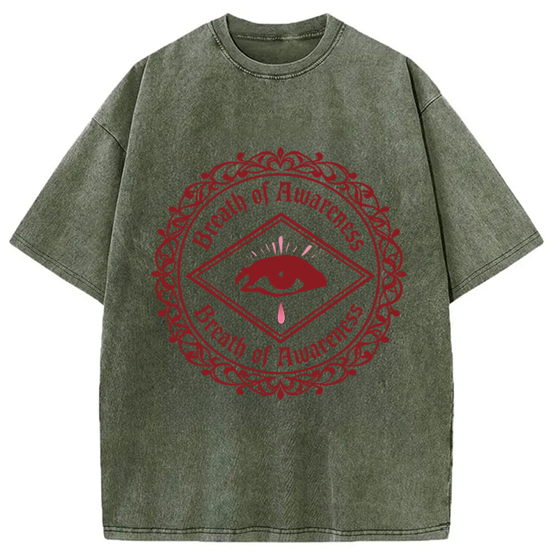 Modecanvas Breath Of Awareness DTG Printing Washed T-Shirt