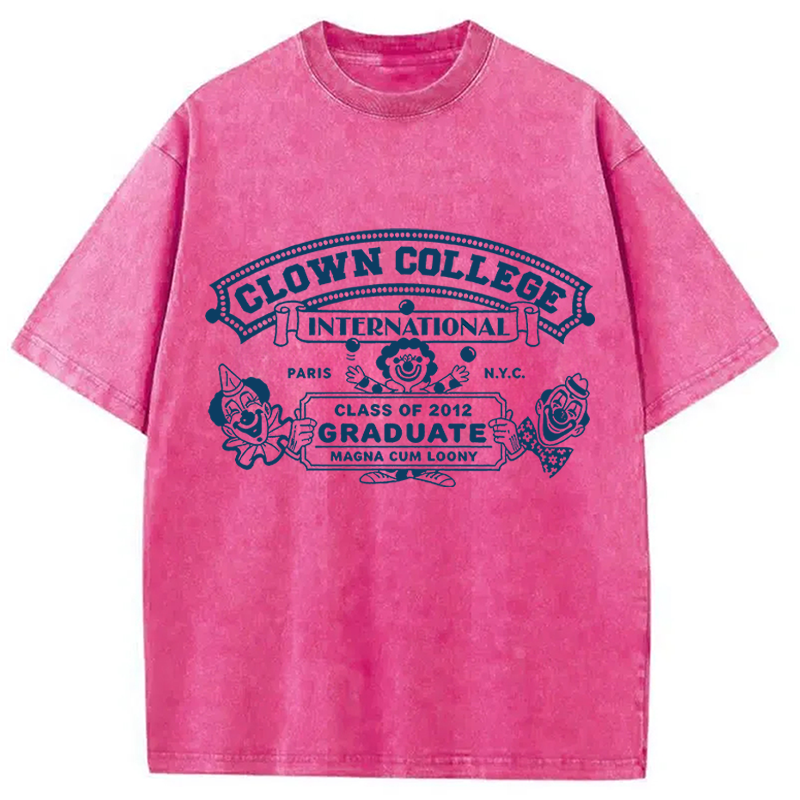 Modecanvas Clown College DTG Printing Washed T-Shirt