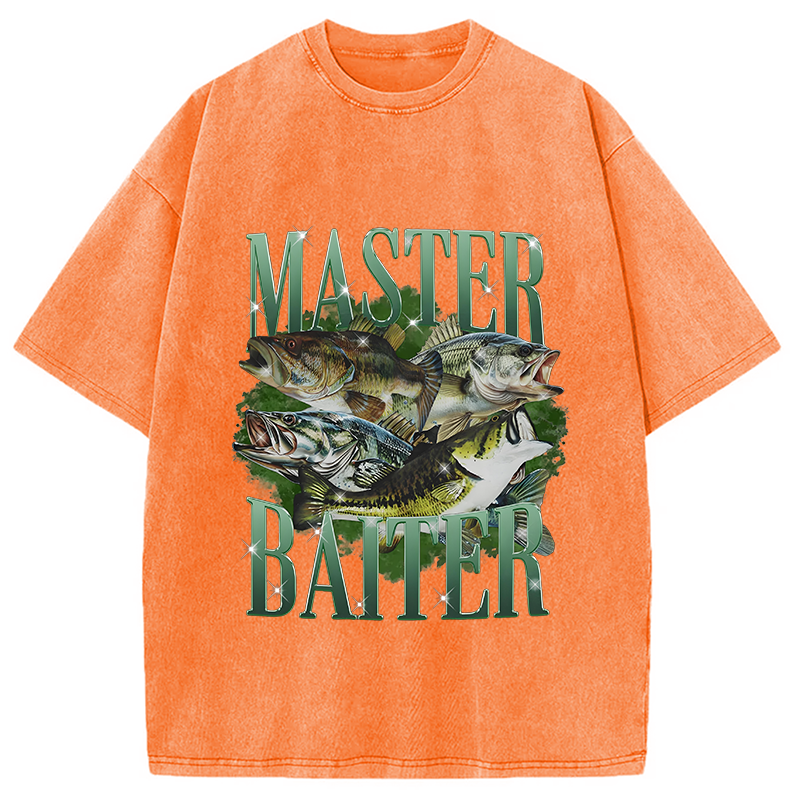 Modecanvas Master Baiter Retro Washed T-Shirt-modecanvas