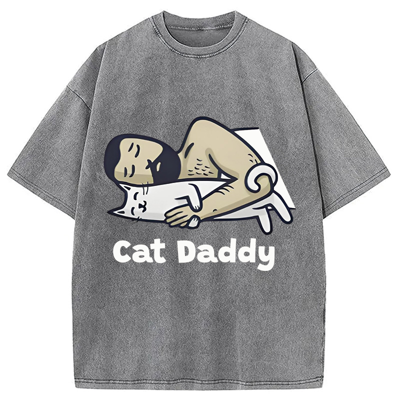 Modecanvas Cat Daddy Washed T-Shirt