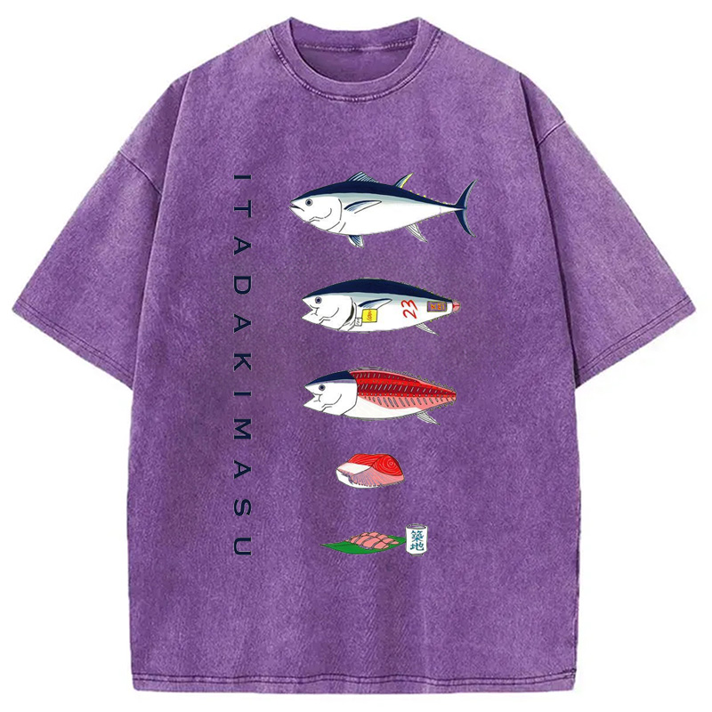 Modecanvas From Fish To Sashimi Washed T-Shirt