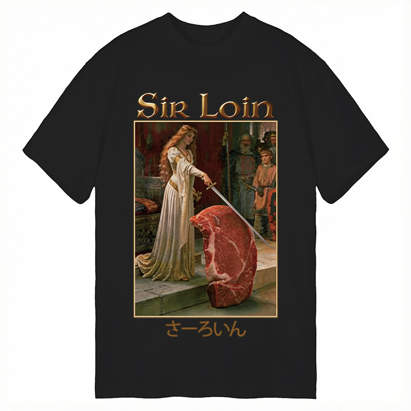 Modecanvas Sir Loin Sirloin Steak Meme DTG Printing Classic T-Shirt-modecanvas