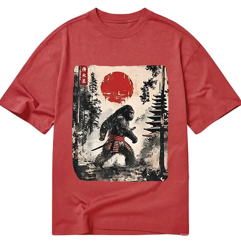 Modecanvas Japanese Samurai Bigfoot DTG Printing Classic T-Shirt-modecanvas