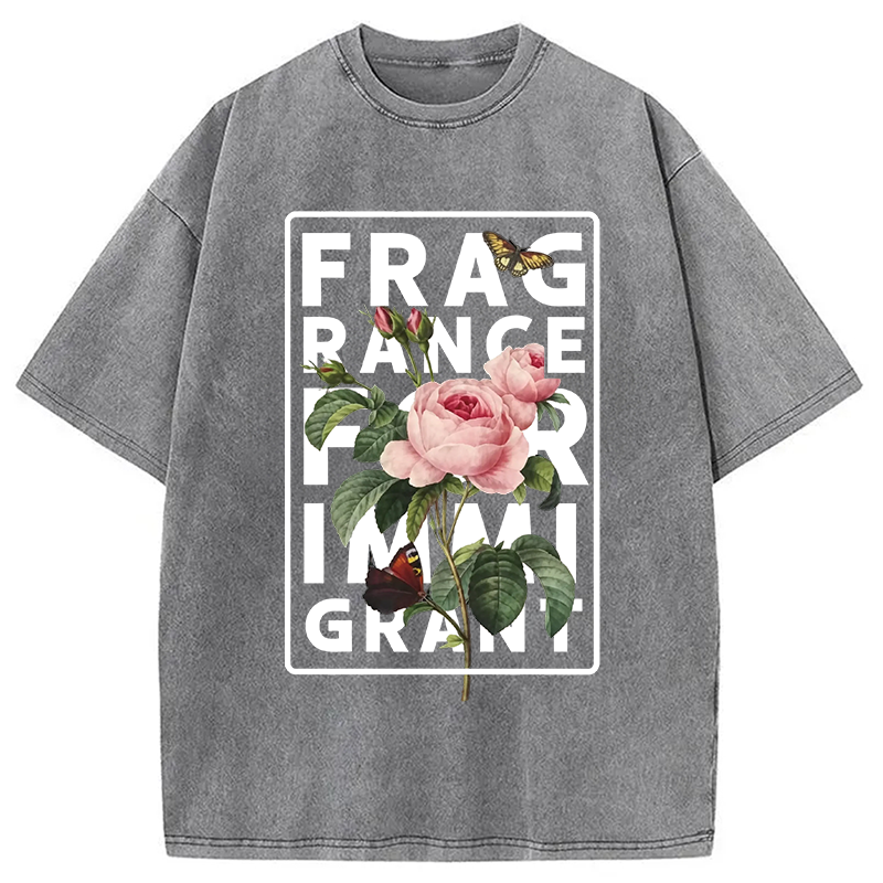 Modecanvas Fragrance For Immigrant DTG Printing Washed T-Shirt