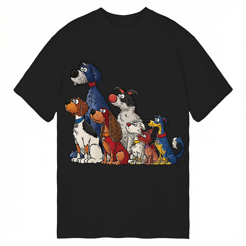 Modecanvas The Waiting Dog Art DTG Printing Classic T-Shirt-modecanvas