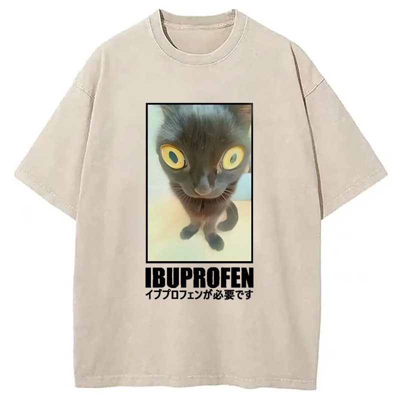 Modecanvas Need Ibuprofen Vintage Washed T-Shirt-modecanvas