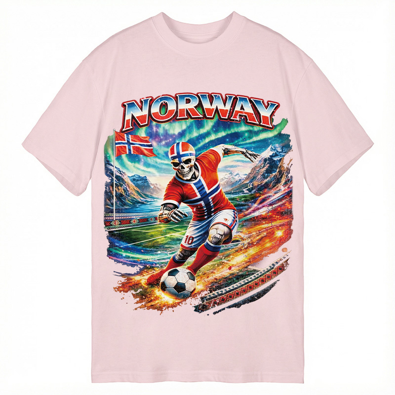 Modecanvas Northern Lights Football DTG Printing Classic T-Shirt-modecanvas