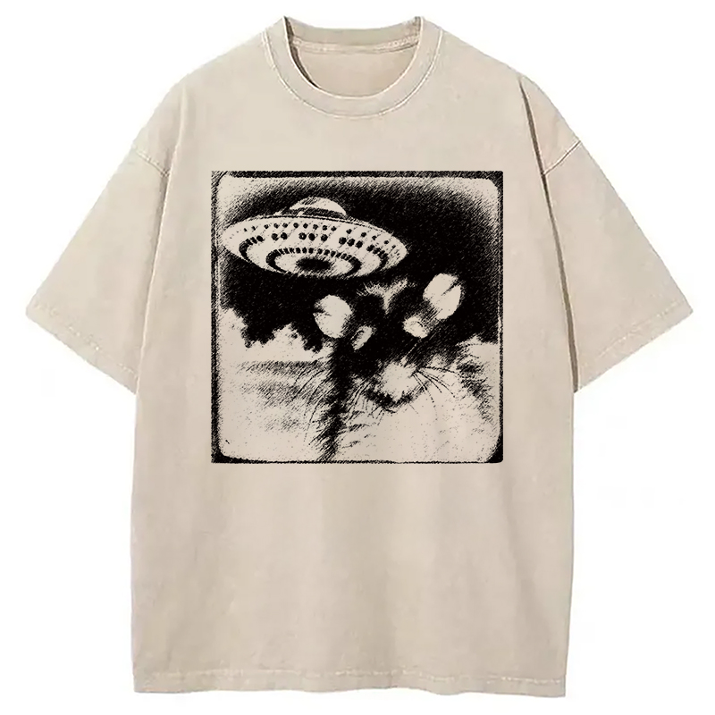 Modecanvas Where Is The Rat ? Washed T-Shirt