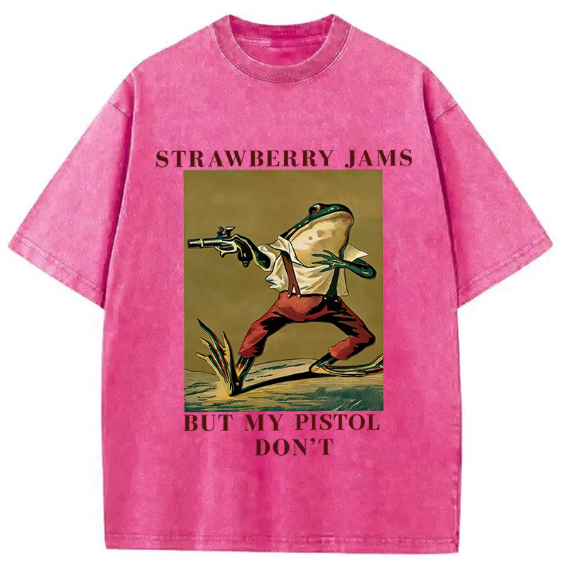 Modecanvas Western Frog DTG Printing Washed T-Shirt
