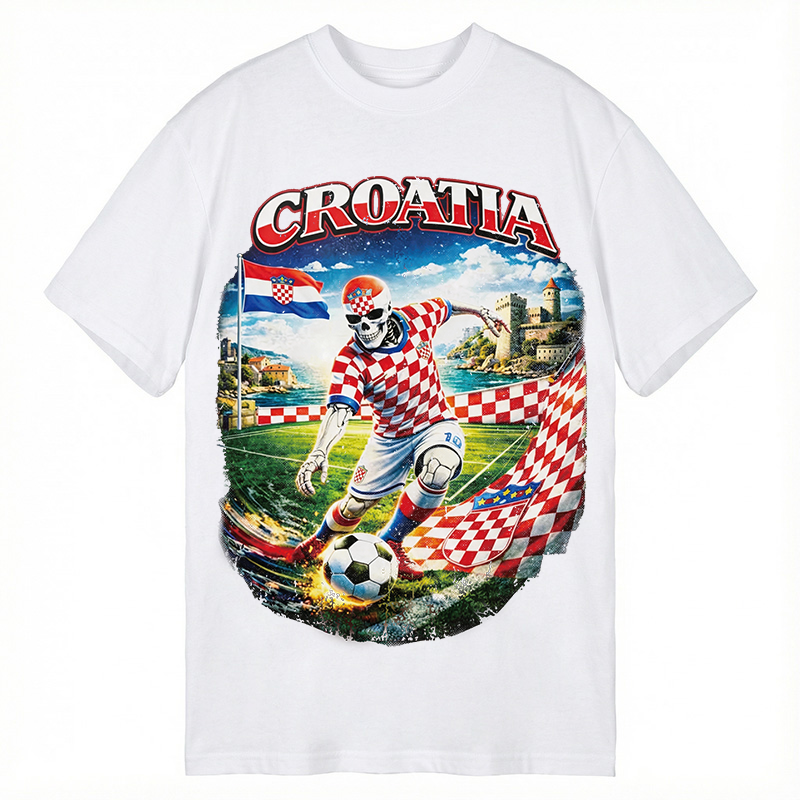 Modecanvas Croatia Soccer DTG Printing Classic T-Shirt-modecanvas