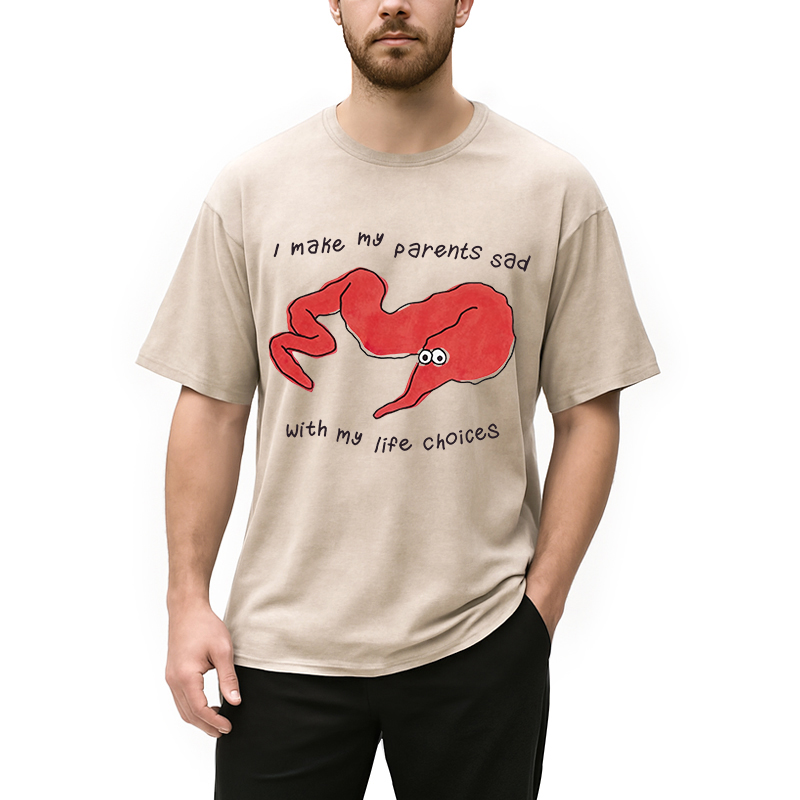Modecanvas My Life Choices Meme DTG Printing Washed T-Shirt