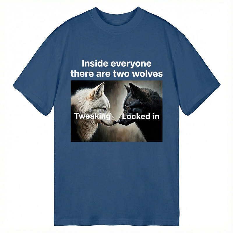 Modecanvas Inside Everyone There Are Two Wolves DTG Printing Classic T-Shirt-modecanvas