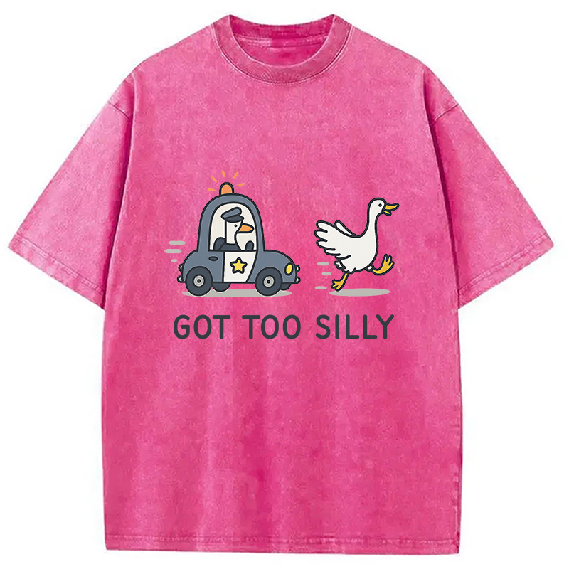 Modecanvas Retro Comfort Goose Washed T-Shirt
