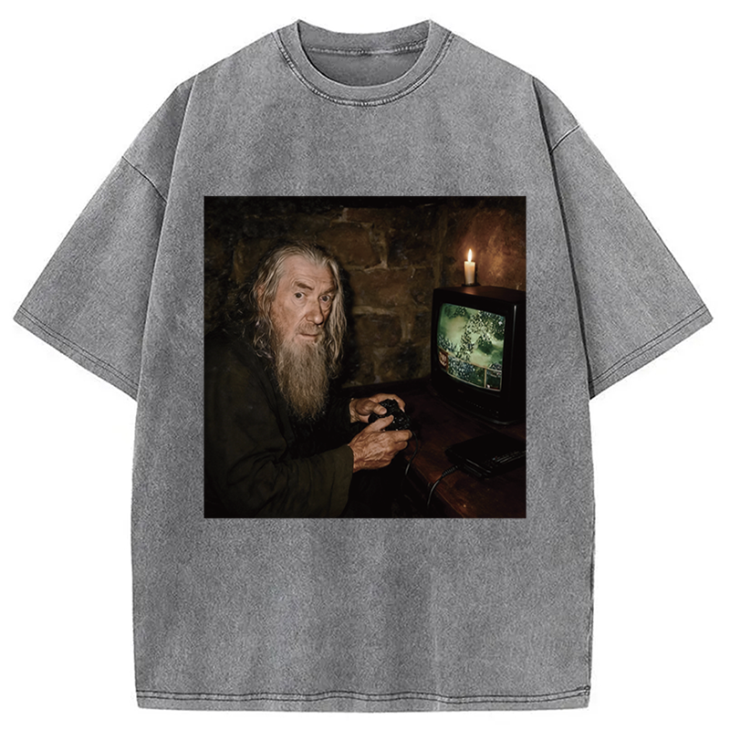 Modecanvas Gamer Wizard Washed T-Shirt