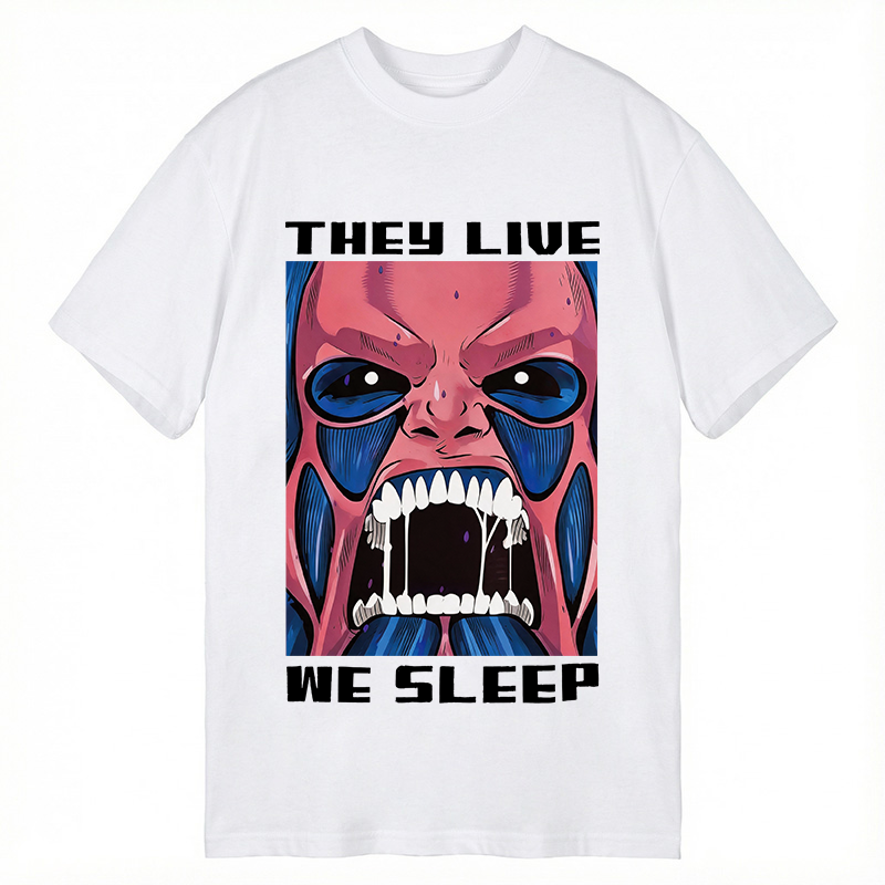 Modecanvas They Live We Sleep DTG Printing Classic T-Shirt-modecanvas