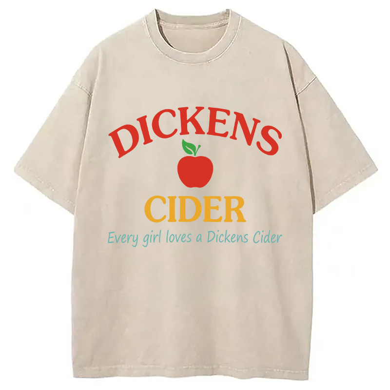 Modecanvas Dickens Cider DTG Printing Washed T-Shirt