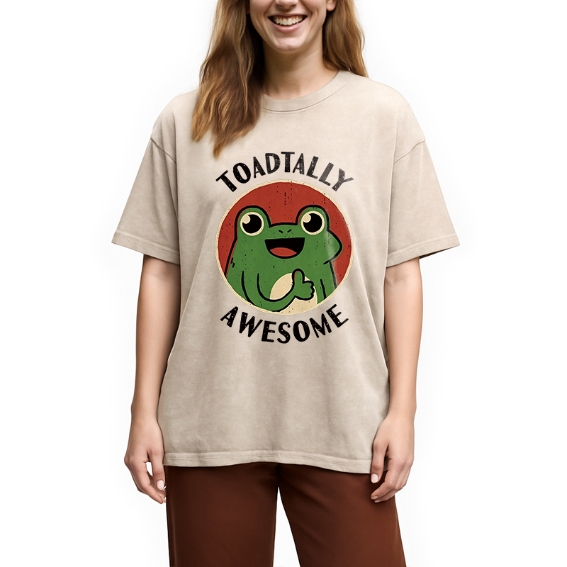 Modecanvas Toadtally Awesome DTG Printing Washed T-Shirt