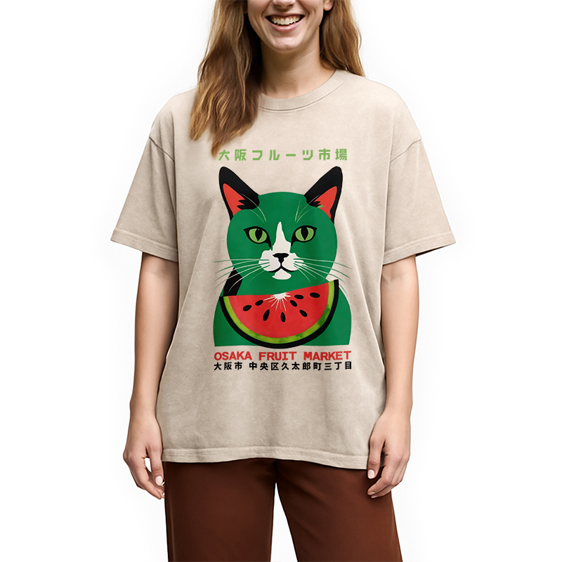 Modecanvas Osaka Fruit Market Washed T-Shirt