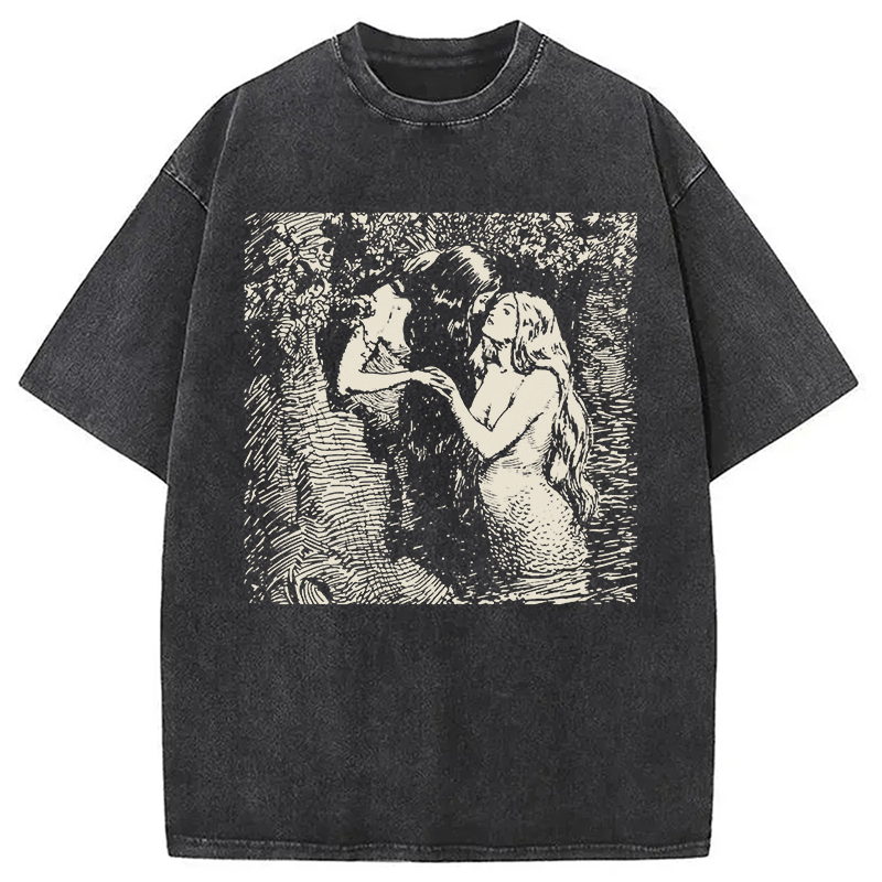 Modecanvas The Nymph and the Dryad DTG Printing Washed T-Shirt