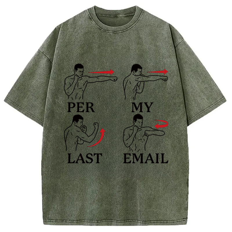 Modecanvas Per My Last Email Funny DTG Printing Washed T-Shirt-modecanvas