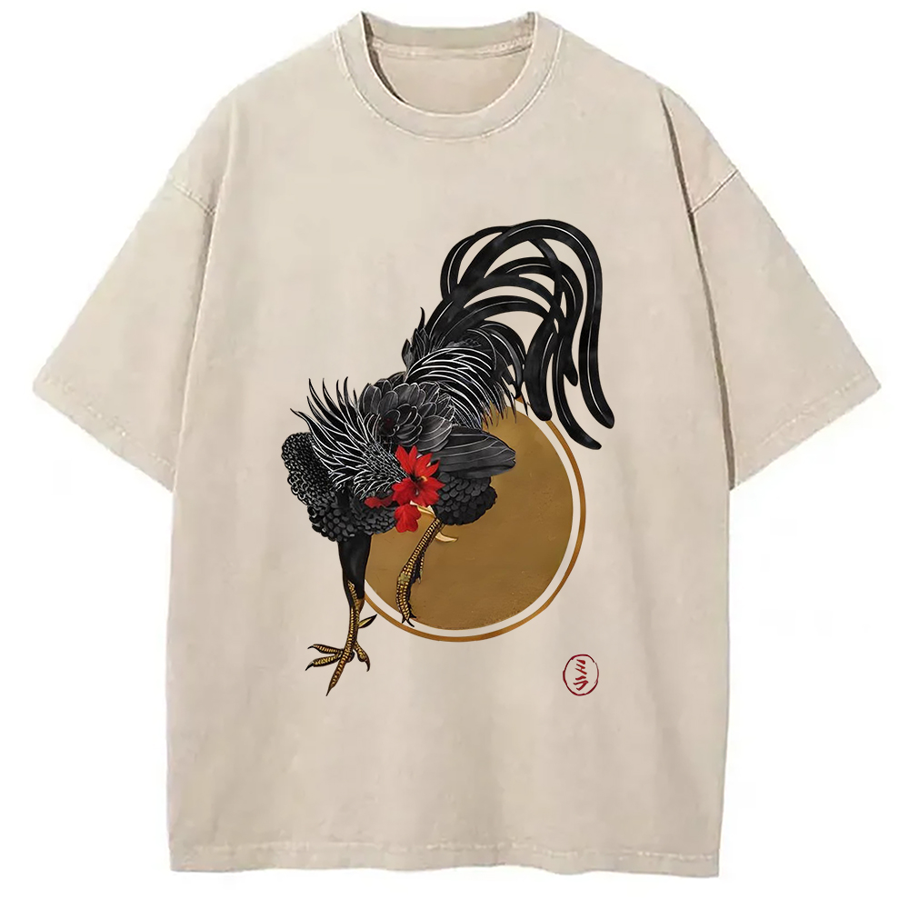 Modecanvas Strutting Rooster Washed T-Shirt